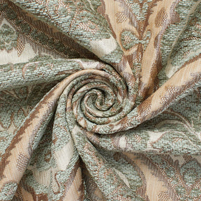 Baroque Floral Two Tone Polyester Chenille Damask Jacquard