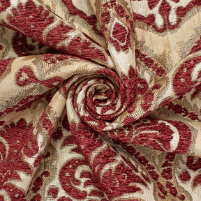 Baroque Floral Two Tone Polyester Chenille Damask Jacquard