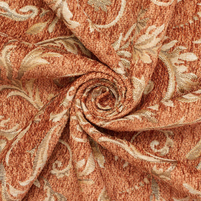 Floral Scroll Polyester Chenille Jacquard