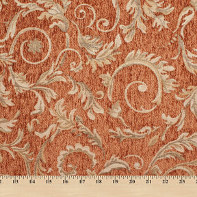 Floral Scroll Polyester Chenille Jacquard