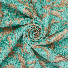 Floral Scroll Polyester Chenille Jacquard