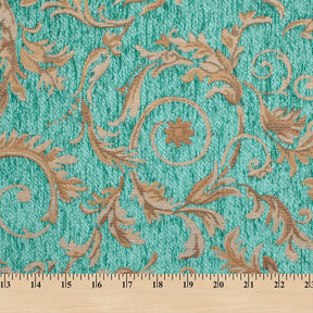 Floral Scroll Polyester Chenille Jacquard