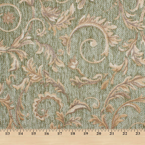 Floral Scroll Polyester Chenille Jacquard