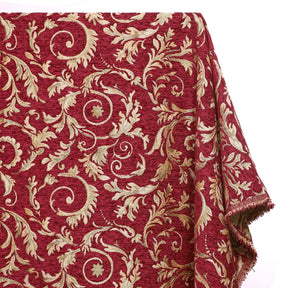 Floral Scroll Polyester Chenille Jacquard