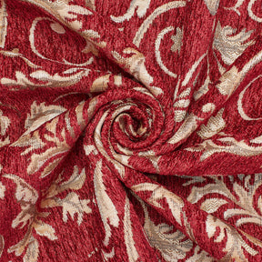 Floral Scroll Polyester Chenille Jacquard