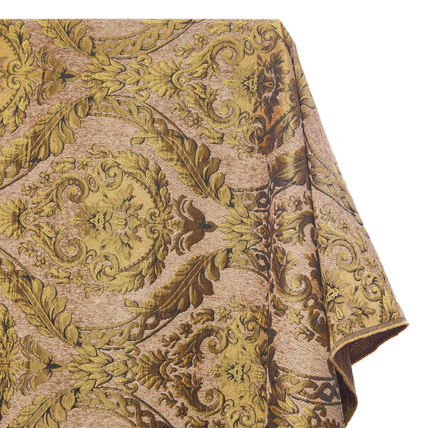 Floral Bloom Two Tone Polyester Rayon Chenille Damask Jacquard