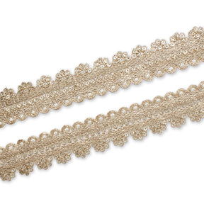 1 Inch Floral Striped Corded Sequin Mesh Trim