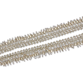 1 Inch Glitter Gem Gut Rhinestone Corded Trim