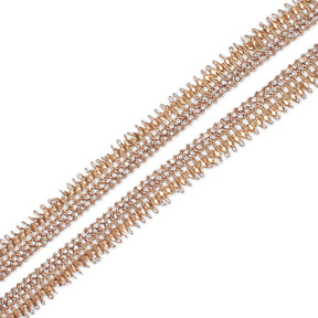 1 Inch Glitter Gem Gut Rhinestone Corded Trim