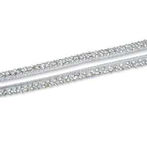 0.5 Inch Bedazzled Rhinestone Corded Trim