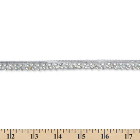 0.5 Inch Bedazzled Rhinestone Corded Trim