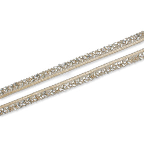 0.5 Inch Bedazzled Rhinestone Corded Trim