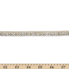 0.5 Inch Bedazzled Rhinestone Corded Trim