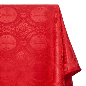 Liturgical Church Ecclesiastical Satin Jacquard Brocade Fabric SV581954 Red A1