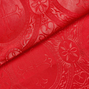 Liturgical Church Ecclesiastical Satin Jacquard Brocade Fabric SV581954 Red A5
