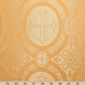 Liturgical Church Ecclesiastical Satin Jacquard Brocade Fabric SV581955 Gold A9