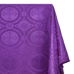 Liturgical Church Ecclesiastical Satin Jacquard Brocade Fabric SV581957 Purple A1