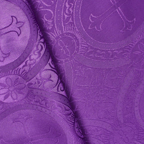 Liturgical Church Ecclesiastical Satin Jacquard Brocade Fabric SV581957 Purple A5