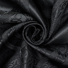 Liturgical Church Ecclesiastical Satin Jacquard Brocade Fabric SV581958 Black A2