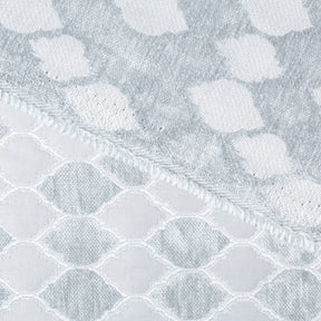 Trellis Chenille Upholstery Brocade Satin Jacquard Fabric SV581972 Off White Grey A3