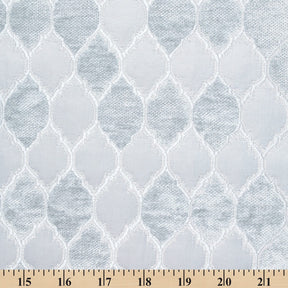 Trellis Chenille Upholstery Brocade Satin Jacquard Fabric SV581972 Off White Grey A9