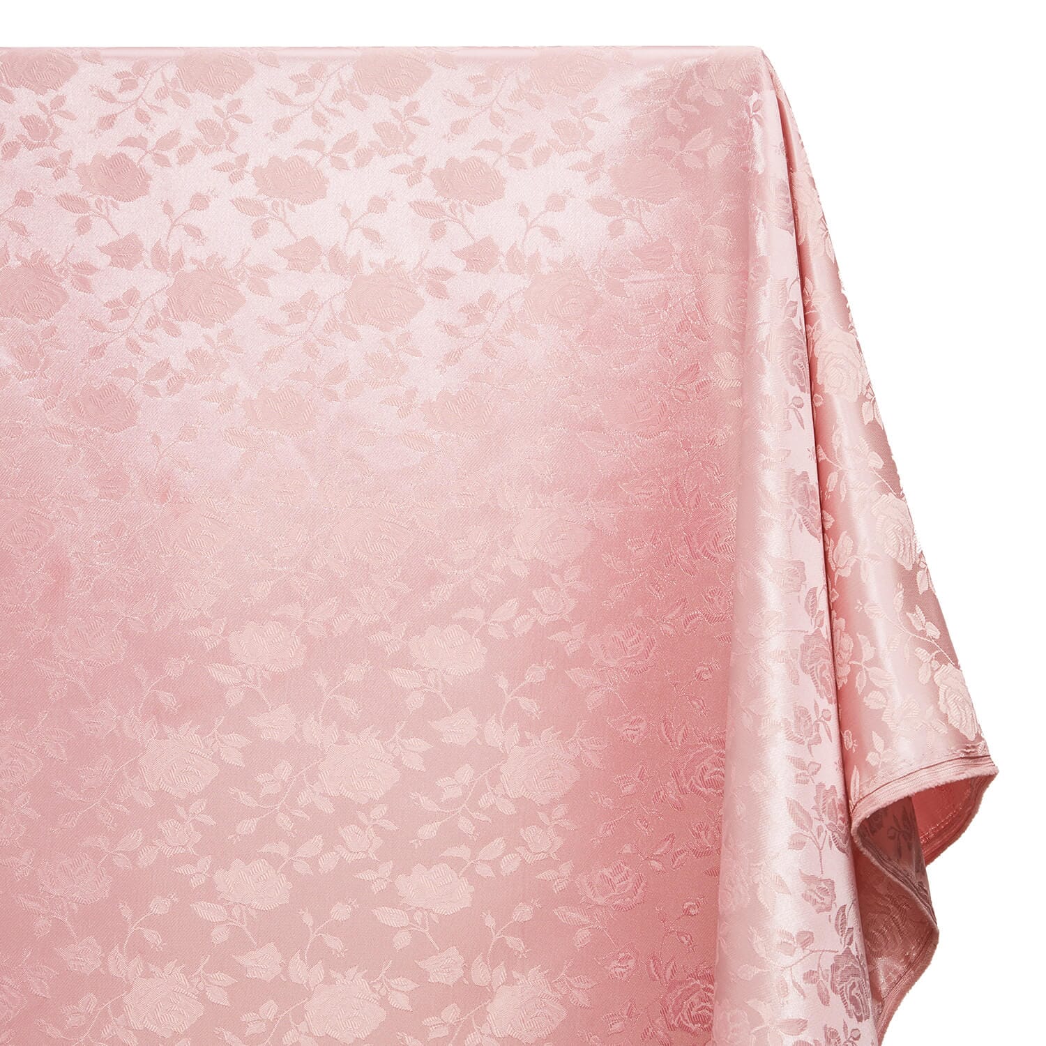 Rose Jacquard Satin Fabric Image SV582000 Dusty Rose Gold A1 