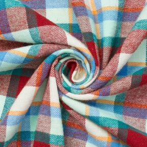 Tartan Plaid Yarn Dyed Brushed Cotton Flannel Design 19 Fabric SV582111 A2