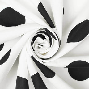 Extra Large Polka Dot Cotton Poplin Fabric 58 60 Inch SV582127 Off White / Black A2