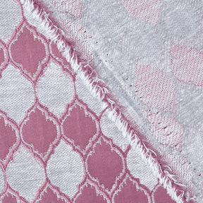 Trellis Chenille Upholstery Brocade Satin Jacquard Fabric SV582130 Plum Silver A3