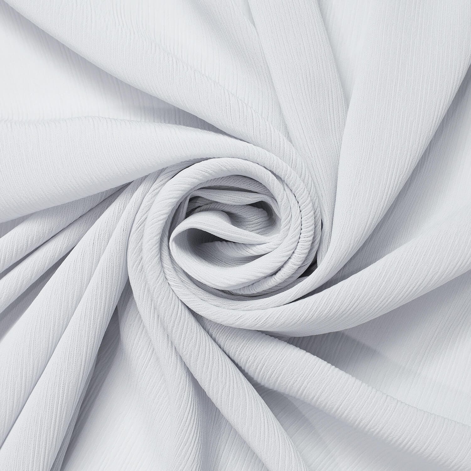 Polyester Crinkle Chiffon Georgette Fabric SV582324 Silver Image A2