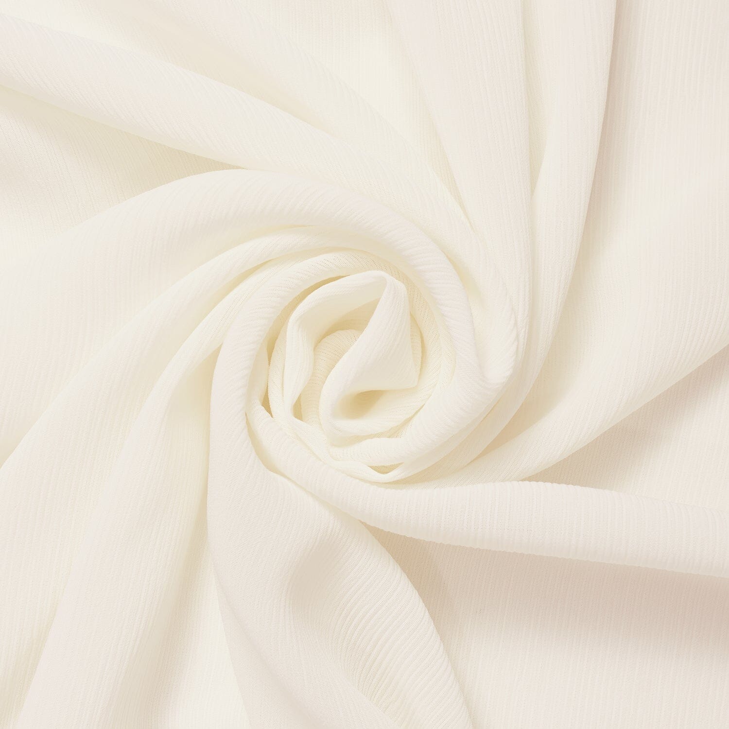 Polyester Crinkle Chiffon Georgette Fabric SV582327 Off White Image A2
