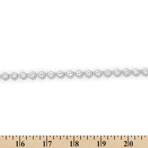1 4 Inch Rounded Rhinestone Metallic Chain 25 Yard Trim SV582545 Silver A9