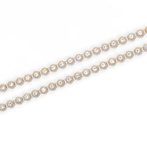 1 4 Inch Rounded Rhinestone Metallic Chain 25 Yard Trim SV582572 Gold A3