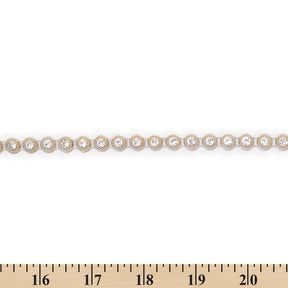 1 4 Inch Rounded Rhinestone Metallic Chain 25 Yard Trim SV582572 Gold A9