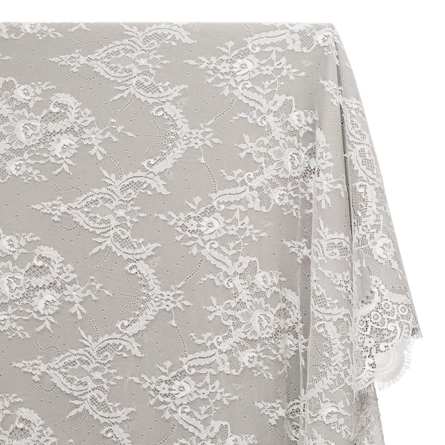 Vine Chantilly Lace Fabric SV582666 Off White Image A1