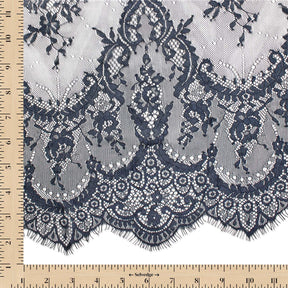 Vine Chantilly Lace Fabric SV582669 Navy Blue Image A9