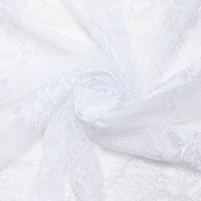 Leafy Chantilly Lace Fabric SV582670 White Image A2