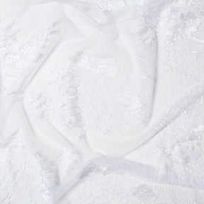 Leafy Chantilly Lace Fabric SV582670 White Image A4