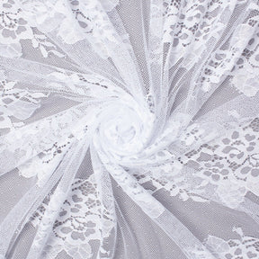 Leafy Chantilly Lace Fabric SV582670 White Image A2