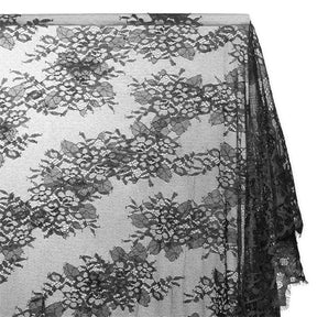 Leafy Chantilly Lace Fabric SV582671 Black Image A1