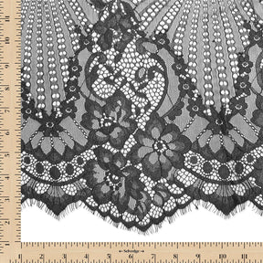 Leafy Chantilly Lace Fabric SV582671 Black Image A9