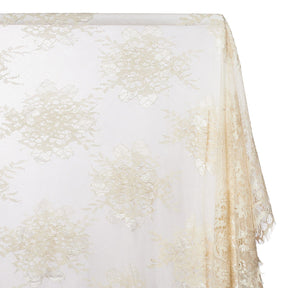 Leafy Chantilly Lace Fabric SV582672 Champagne Image A1