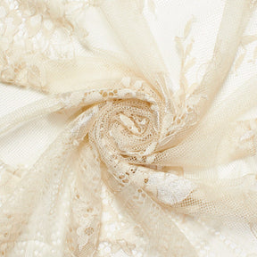 Leafy Chantilly Lace Fabric SV582672 Champagne Image A2