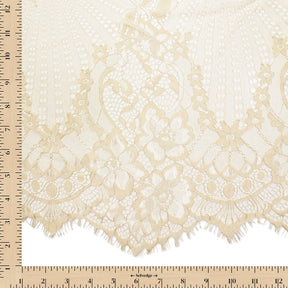 Leafy Chantilly Lace Fabric SV582672 Champagne Image A9