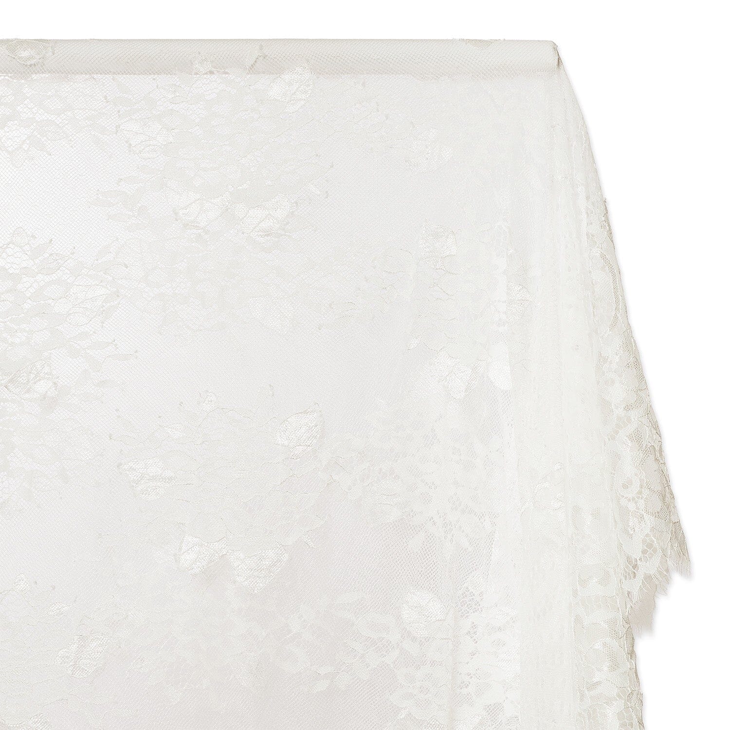 Leafy Chantilly Lace Fabric SV582673 Off White Image A1