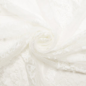Leafy Chantilly Lace Fabric SV582673 Off White Image A2
