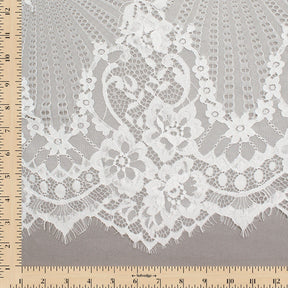 Leafy Chantilly Lace Fabric SV582673 Off White Image A9