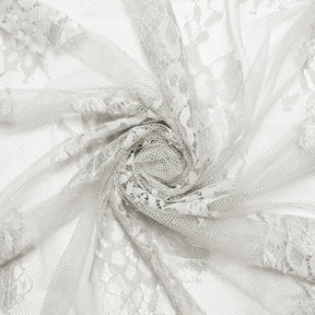 Leafy Chantilly Lace Fabric SV582674 Silver Image A2