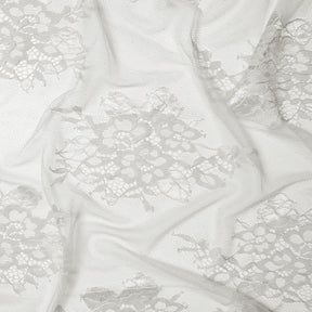 Leafy Chantilly Lace Fabric SV582674 Silver Image A4