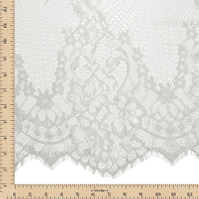 Leafy Chantilly Lace Fabric SV582674 Silver Image A9